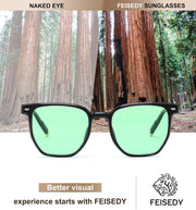 ÉÌƷͼƬ 13 | B0F58QMH7Q | FEISEDY Retro Square Sunglasses Women Men Trendy Rectangle Shades Vintage Sun Glasses B0274