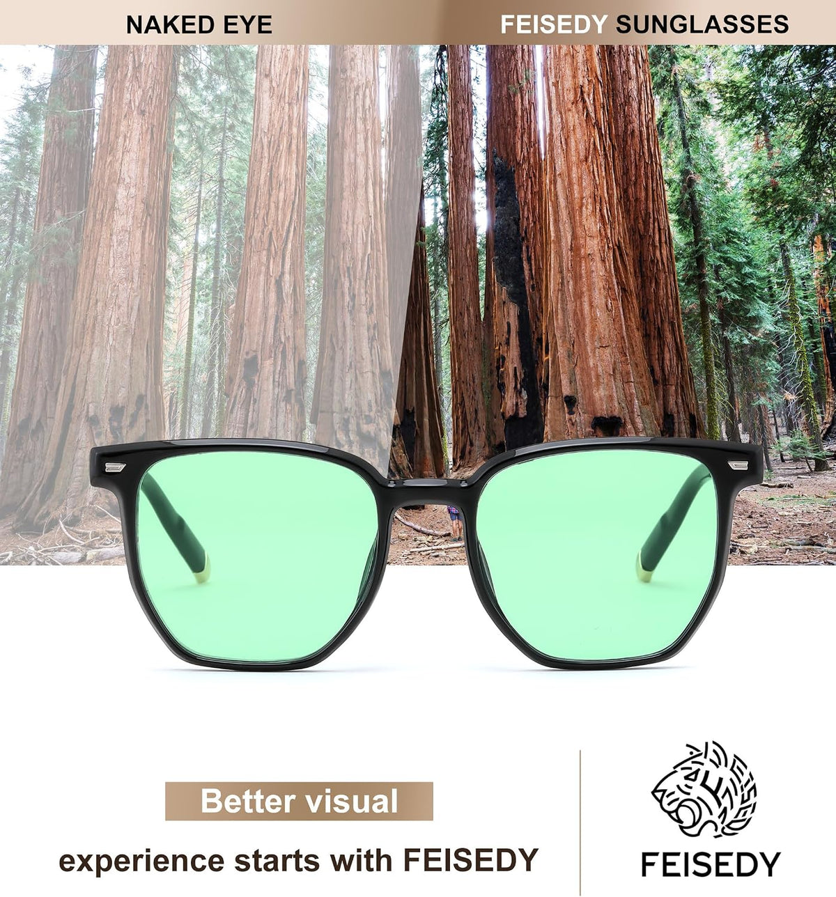 ÉÌƷͼƬ 13 | B0F58QMH7Q | FEISEDY Retro Square Sunglasses Women Men Trendy Rectangle Shades Vintage Sun Glasses B0274