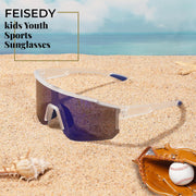 ÉÌƷͼƬ 19 | B0D95W5582 | FEISEDY Kids Sunglasses Youth Baseball Polarized Sunglasses Sports Lightweight TR90 Frame Boys Girls Cycling B0213