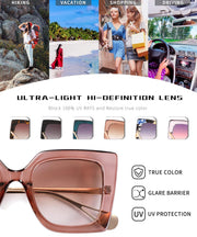 ÉÌƷͼƬ 7 | B08HVPGJW5 | FEISEDY Sunglasses Womens Trendy, Oversized Square Shades, Pearl Inlay Cat Eye Frame UV400 Protection B2625