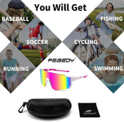 ÉÌƷͼƬ 8 | B0CCJ9N8C5 | FEISEDY Kids Sports Sunglasses UV400 for Youth, Ages 8-16 B0048
