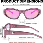 ÉÌƷͼƬ 19 | B0CBTG9FHB | FEISEDY Y2K Wrap Around Fashion Sunglasses for Women Men Trendy Futuristic 2000s Accessories Oval Sunglasses B1088