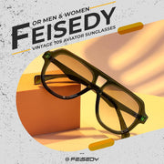 ÉÌƷͼƬ 5 | B0CDGNN3ZN | FEISEDY Vintage 70s Aviator Sunglasses Men Women Classic Retro Trendy Large Frame UV400 Sun Glasses B0030