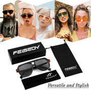 ÉÌƷͼƬ 36 | B0CDGNN3ZN | FEISEDY Vintage 70s Aviator Sunglasses Men Women Classic Retro Trendy Large Frame UV400 Sun Glasses B0030