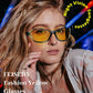 商品图片 32 | B081YY5RM3 | FEISEDY Classic Womens Night Glasses Driving Anti Glare Wrap Around Yellow Sunglasses B2548