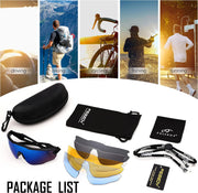 ÉÌƷͼƬ 20 | B0B2WDLNDM | FEISEDY Sports Sunglasses, with 5 Lenses for Men Women, TR90 Lightweight, Baseball Cycling Motorcycle Running Golf B2940
