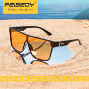 ÉÌƷͼƬ 21 | B0B2836HD6 | FEISEDY Sunglasses for Women Men, Fashion Mirrored Single Lens Shades