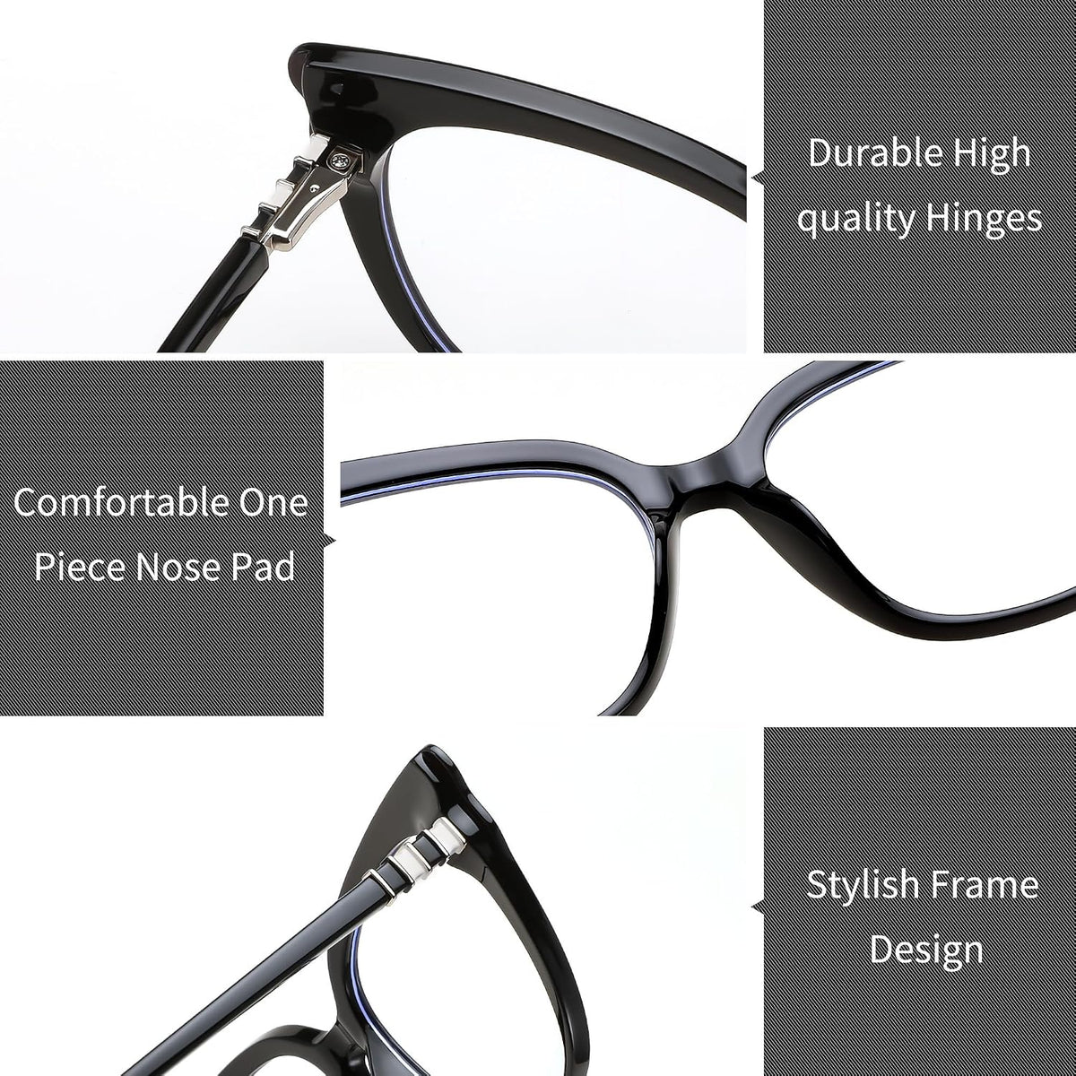 ÉÌƷͼƬ 6 | B0D5XLRPP2 | FEISEDY Cat Eye Blue Light Blocking Glasses for Women Anti Eyestrain & UV B0182