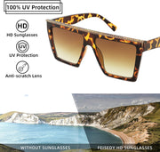 ÉÌƷͼƬ 5 | B0BQ2D8YFC | FEISEDY Oversized Square Sunglasses for Women Trendy Retro Big Sun Glasses Rhinestone Sunglasses B2347