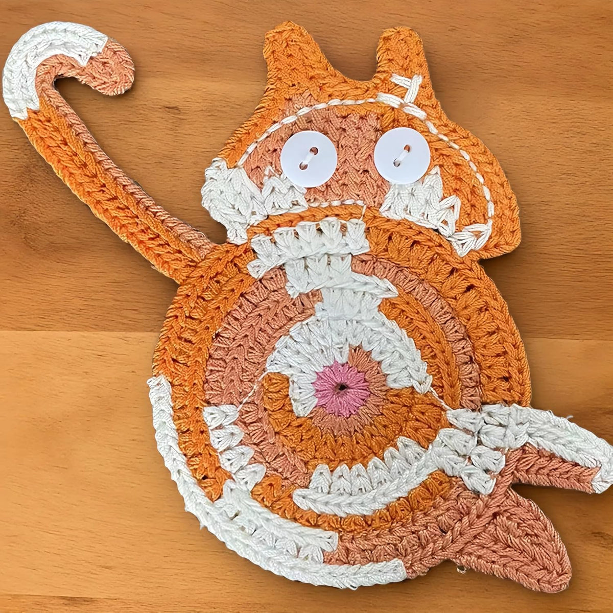商品图片 10 | B0DS52F29G | Cute Cat Drink Coaster, Fun Woven Creative Coasters, for Home Decor Tabletop Protection, Cat Gifts for Cat Lovers