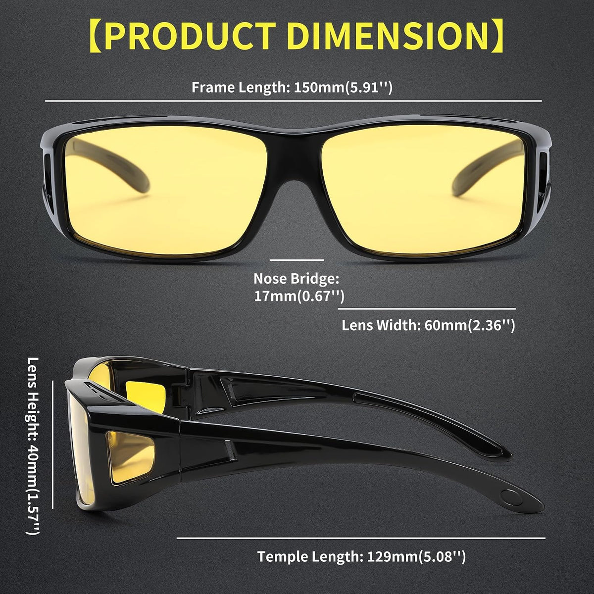 ÉÌƷͼƬ 91 | B089YRDYMP | FEISEDY Polarized Fit Over Glasses Sunglasses Men Women Wrap Around B2593
