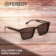 ÉÌƷͼƬ 27 | B0FHD6DJB5 | FEISEDY Trendy Square Polarized Sunglasses For Men Women Thick Frame B0294