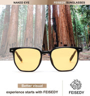 ÉÌƷͼƬ 27 | B0F58QMH7Q | FEISEDY Retro Square Sunglasses Women Men Trendy Rectangle Shades Vintage Sun Glasses B0274