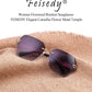 商品图片 16 | B083VRLS2Q | FEISEDY Classic Rimless Sunglasses Women Metal Frame Diamond Cutting Lens Sun Glasses B2567