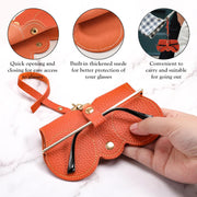 ÉÌƷͼƬ 30 | B0CFPRPTDG | FEISEDY 2Pack Soft Leather Sunglass Bag, Portable Holder Eyeglasses Case