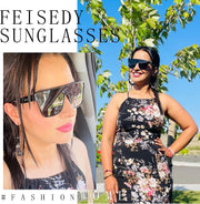 ÉÌƷͼƬ 58 | B0B2836HD6 | FEISEDY Sunglasses for Women Men, Fashion Mirrored Single Lens Shades