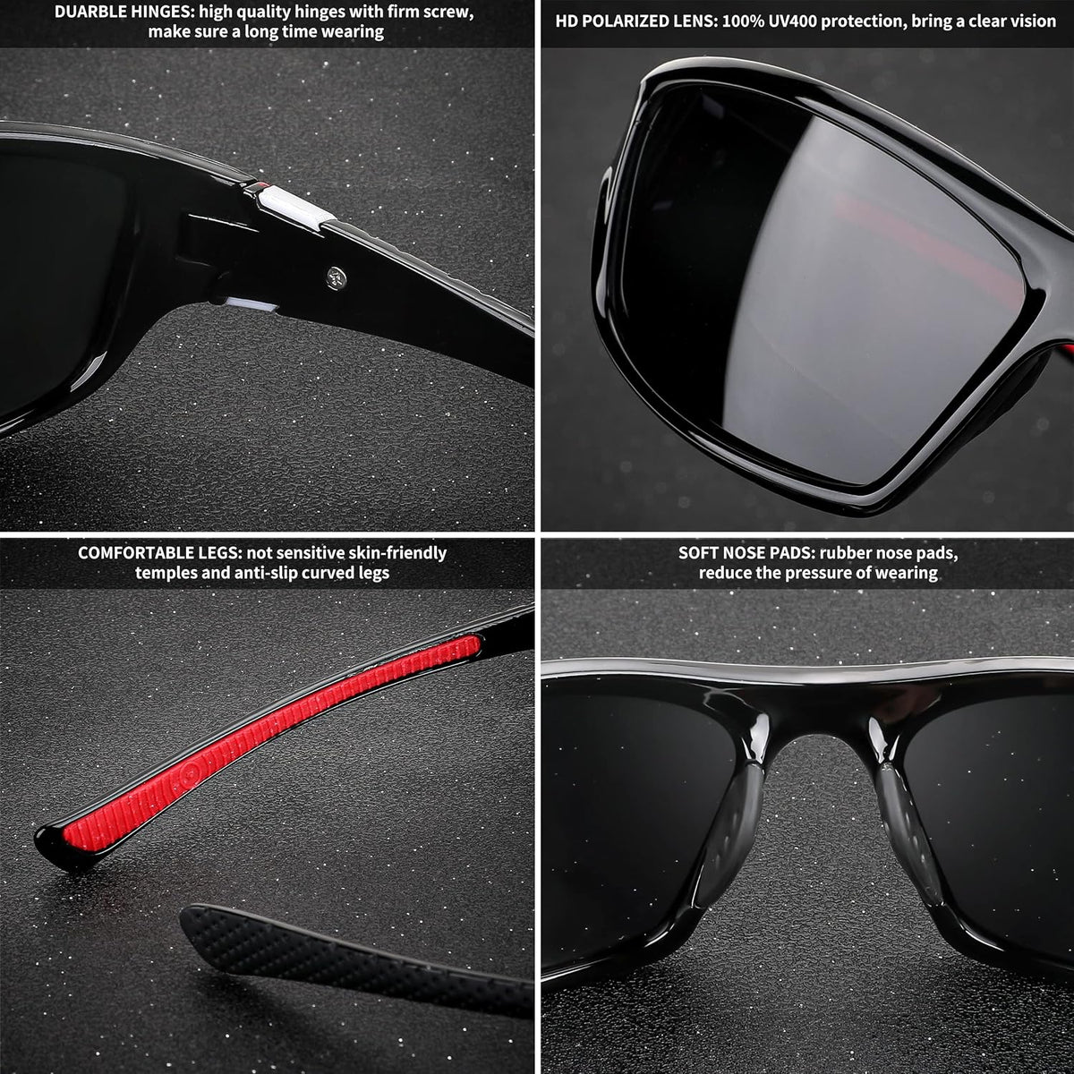ÉÌƷͼƬ 35 | B09CT4VMCM | FEISEDY Classic Men Polarized Sports Sunglasses Night Driving Yellow Lenses Cycling Fishing Driving Glasses B2674