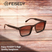 ÉÌƷͼƬ 7 | B0FHD6DJB5 | FEISEDY Trendy Square Polarized Sunglasses For Men Women Thick Frame B0294