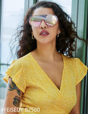 ÉÌƷͼƬ 56 | B085PPHWTZ | FEISEDY Retro Oversized Sunglasses Women Men One Piece Frame B2580
