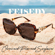 ÉÌƷͼƬ 48 | B0BJ71VZCB | FEISEDY Women's Fashion Sunglasses, Oversized Square Frame with Pearl Sparkling, Polarized UV Protection B2821