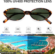 ÉÌƷͼƬ 17 | B0H2VP4ZBG | FEISEDY Oval Cat Eye Sunglasses for Women, 90s Narrow Y2K Shades B0435