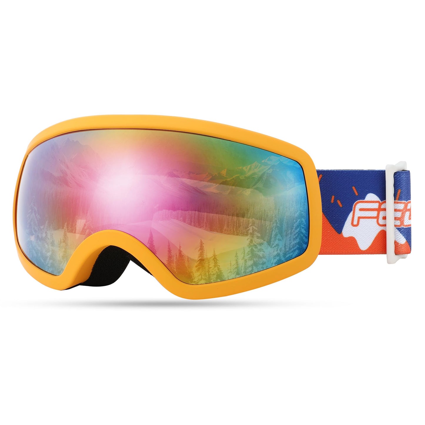 FEISEDY Kids Ski Goggles,Snowboard Goggles for Boys Girl Youth,OTG Anti Fog UV Protection Snow Goggles B0019