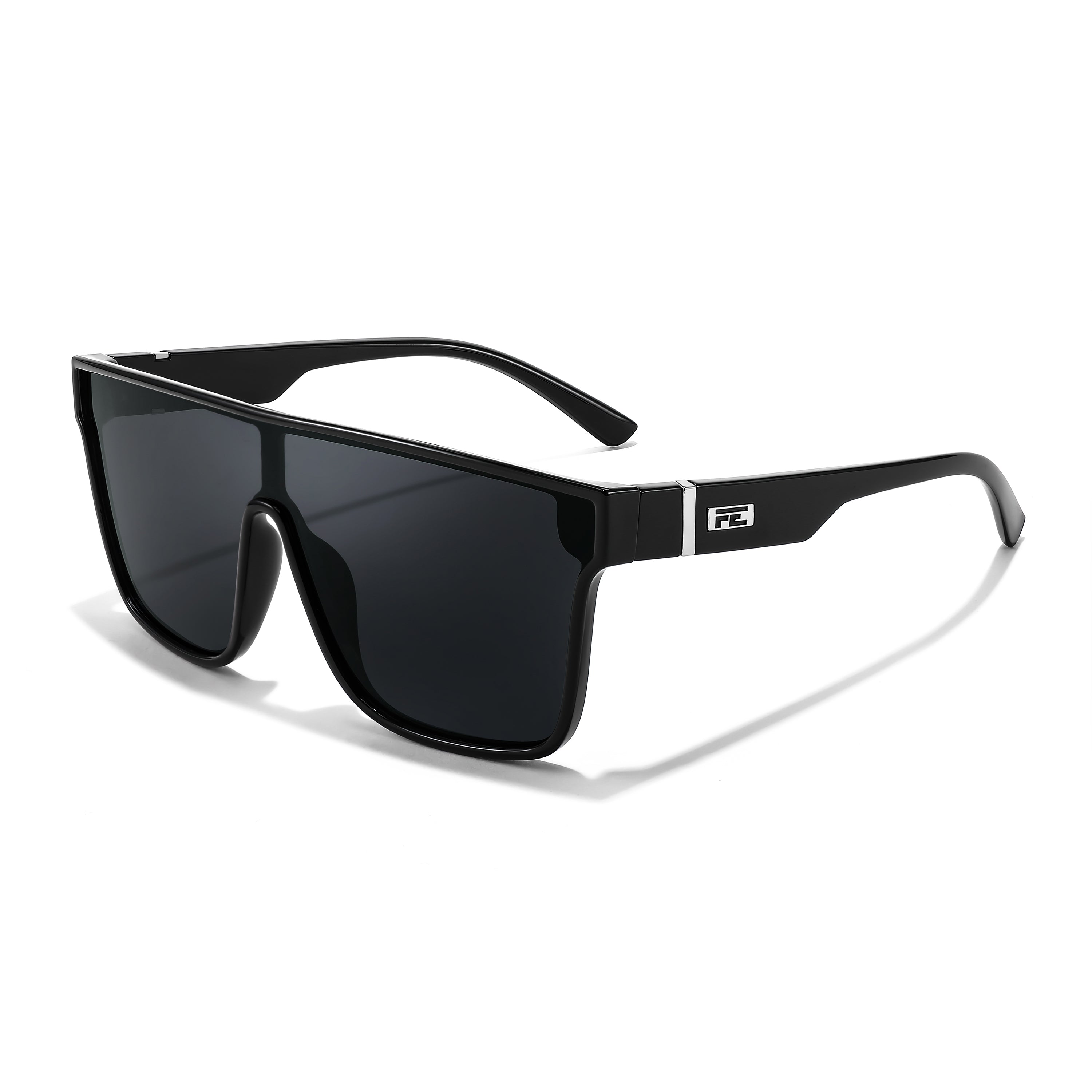 FEISEDY Fashion Flat Top Sunglasses Oversized Square Shades