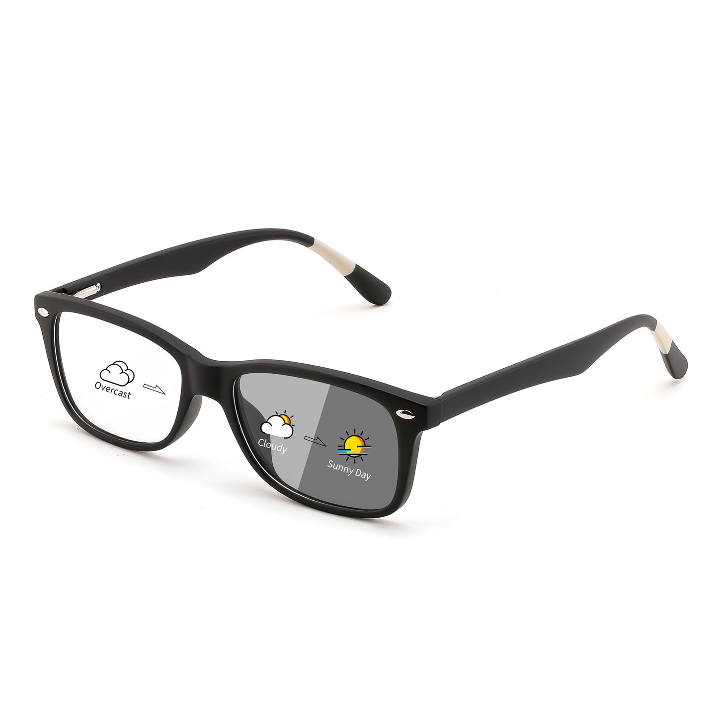 FEISEDY Blue Light Blocking Glasses, Photochromic & UV400 Protection, TR90 Frame, Vintage Unisex Computer Eyeglasses B1264