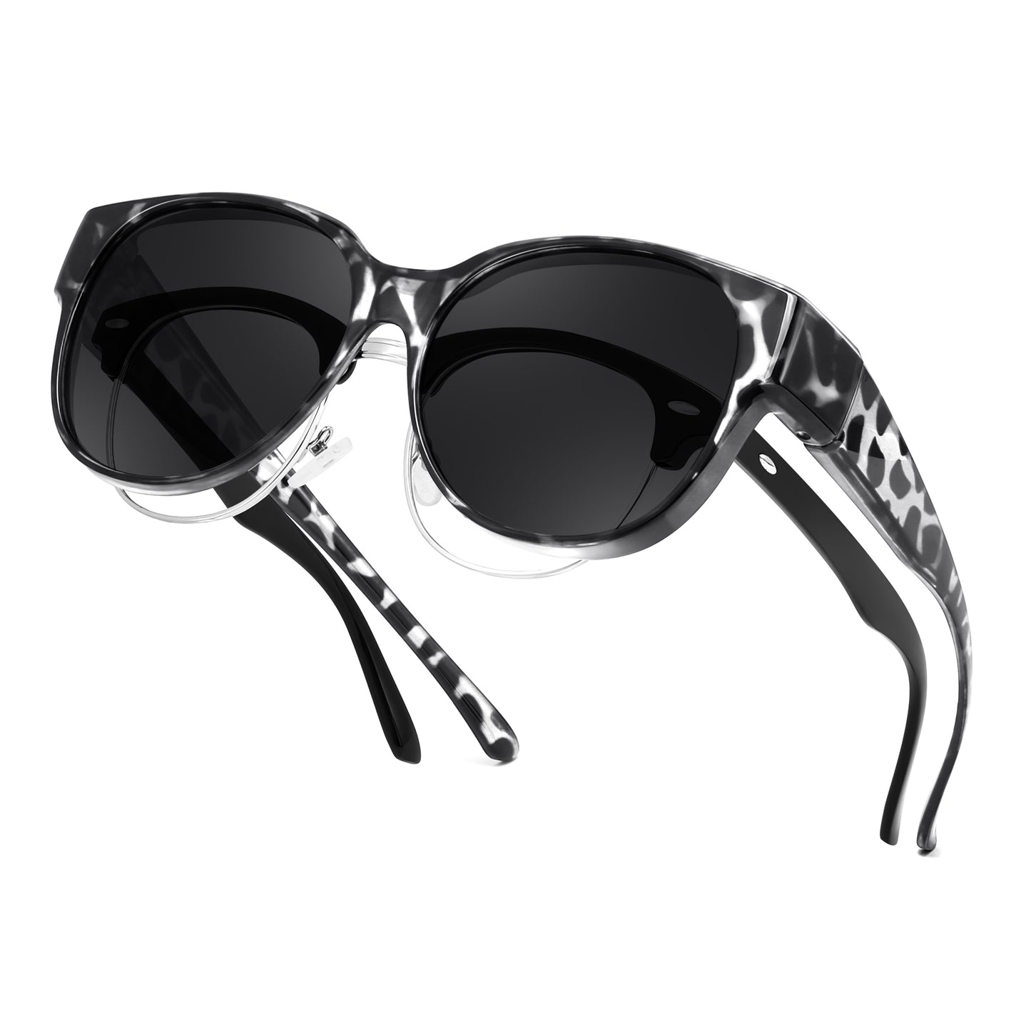 FEISEDY Fit Over Glasses Polarized Sunglasses, UV400 Protection for Driving & Outdoor Activities B0328