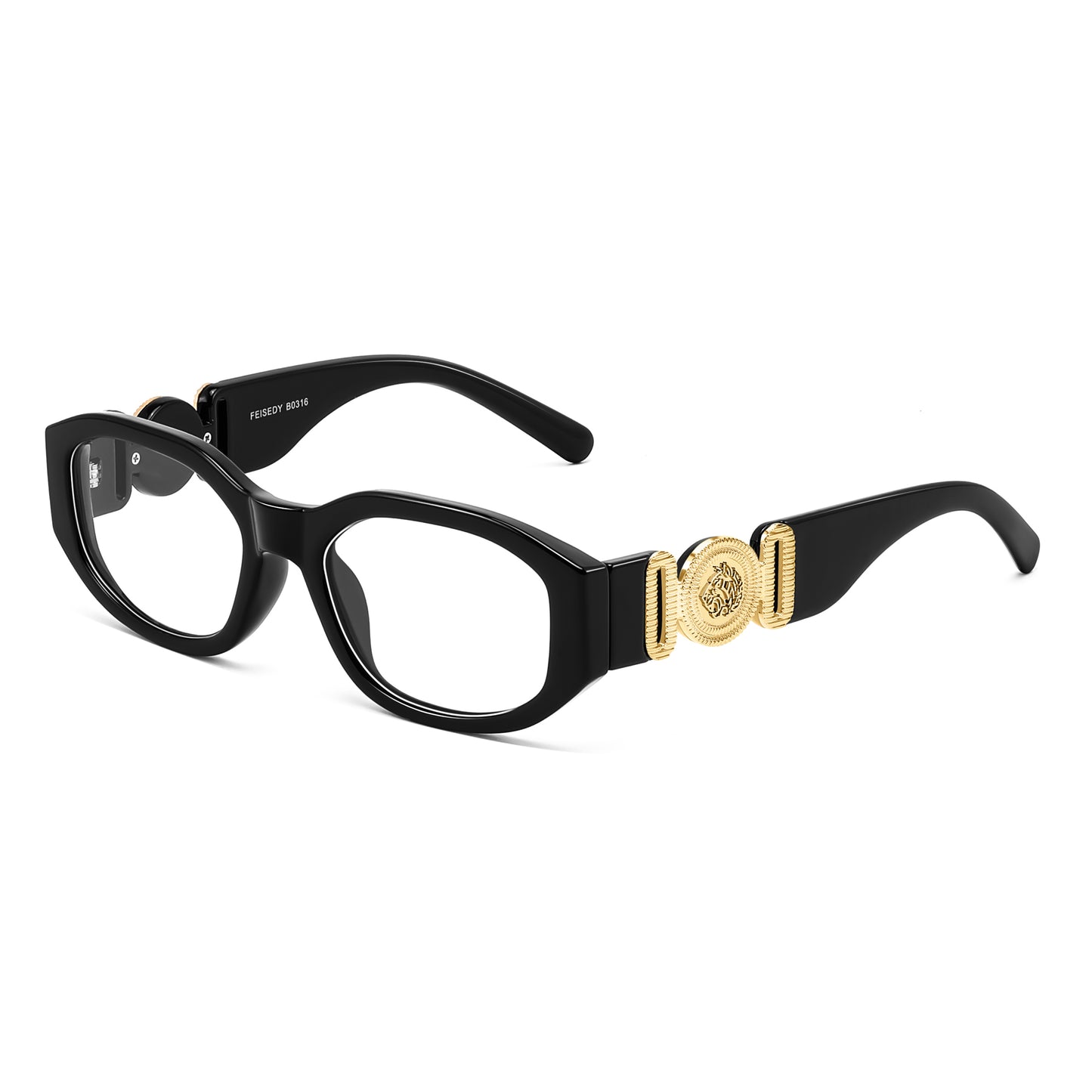 FEISEDY Retro Trendy Blue Light Glasses Women Men Vintage 90s Small Narrow Square Eyeglasses B0316