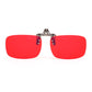 FEISEDY Clip on Rimless One Piece Blue Light Glasses Flip Up Orange/Red Lens Computer Gaming Glasses for Eyes Strain/Induce Sleep B0360