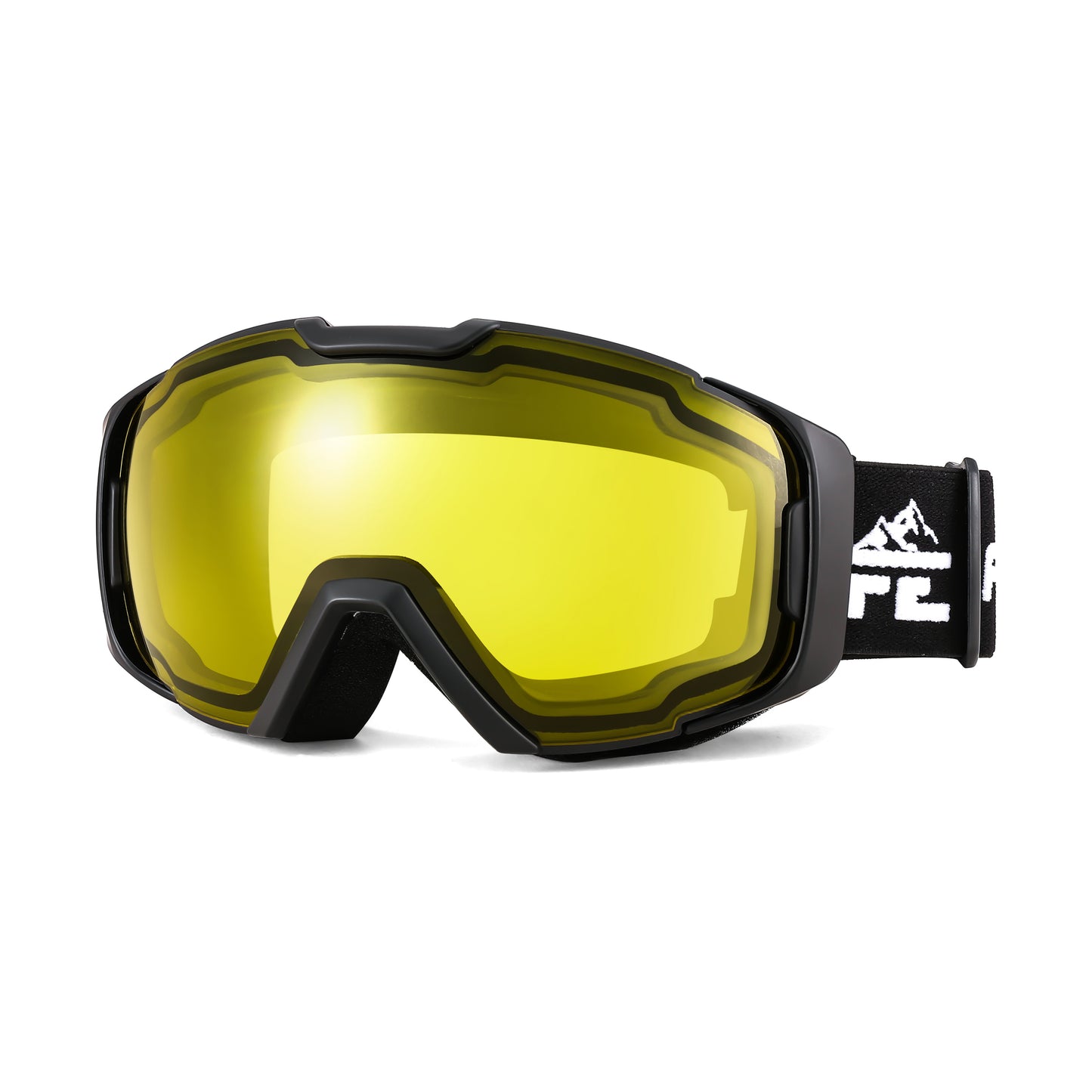 FEISEDY Ski Goggles, OTG Snow Sport Goggles for Adult Youth, Anti-Fog UV400 Protection Bendable Dual-Lenses B2961