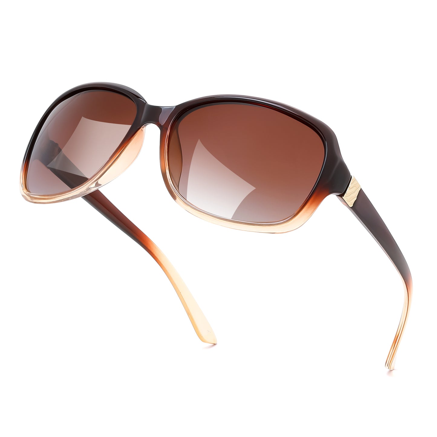 FEISEDY Polarized Sunglasses for Women Classic Vintage Square Wraparound UV400 Protection Shade B0309