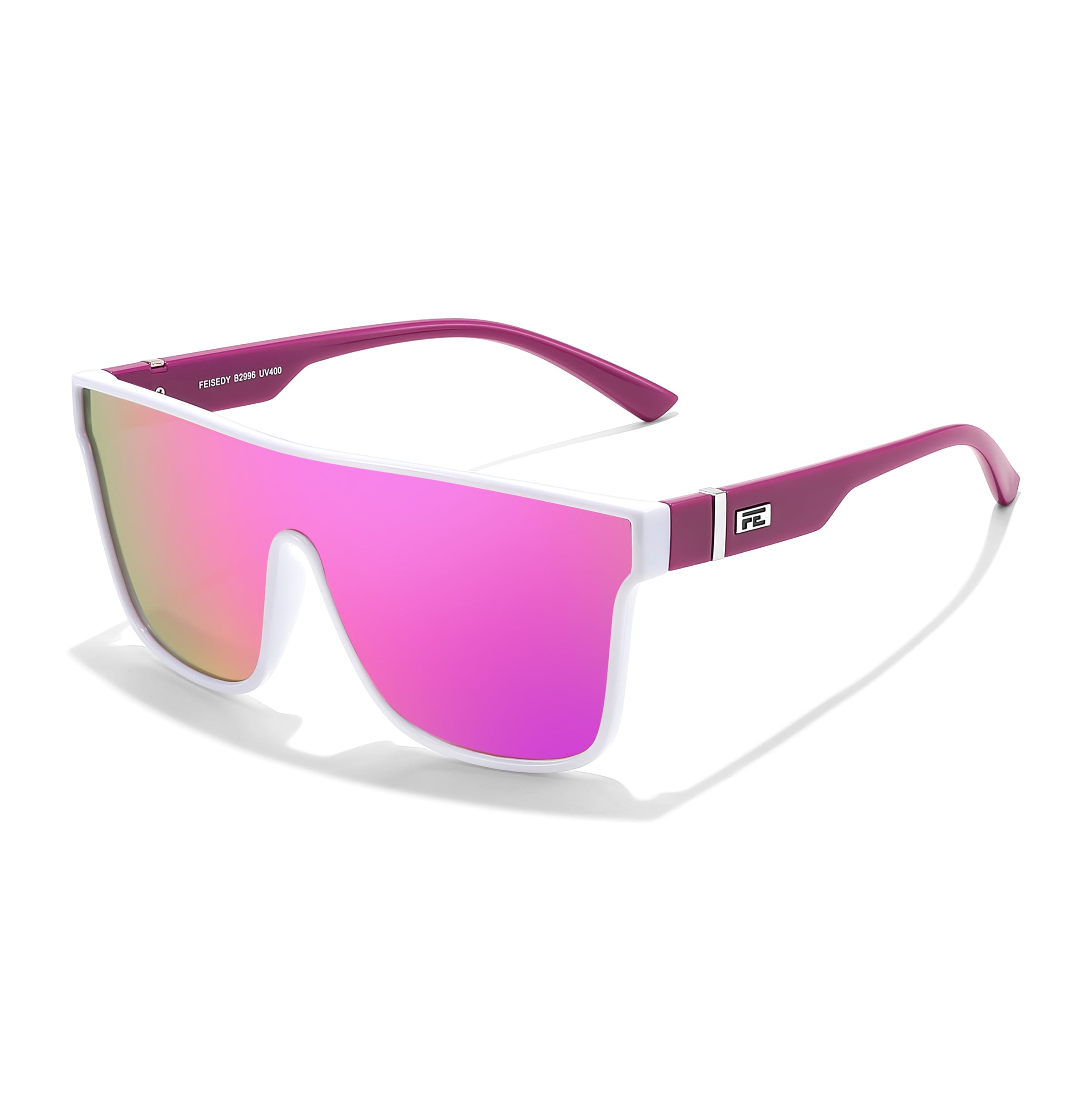 ★lady★ FEISEDY Fashion Flat Top Sunglasses Oversized Square Shades