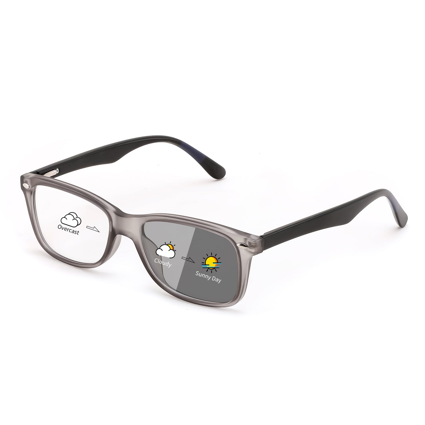 FEISEDY Blue Light Blocking Glasses, Photochromic & UV400 Protection, TR90 Frame, Vintage Unisex Computer Eyeglasses B1264