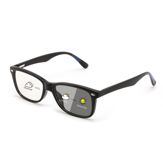 FEISEDY Blue Light Blocking Glasses, Photochromic & UV400 Protection, TR90 Frame, Vintage Unisex Computer Eyeglasses B1264