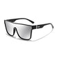 FEISEDY Fashion Flat Top Sunglasses Oversized Square Shades Women Men UV400 B2996