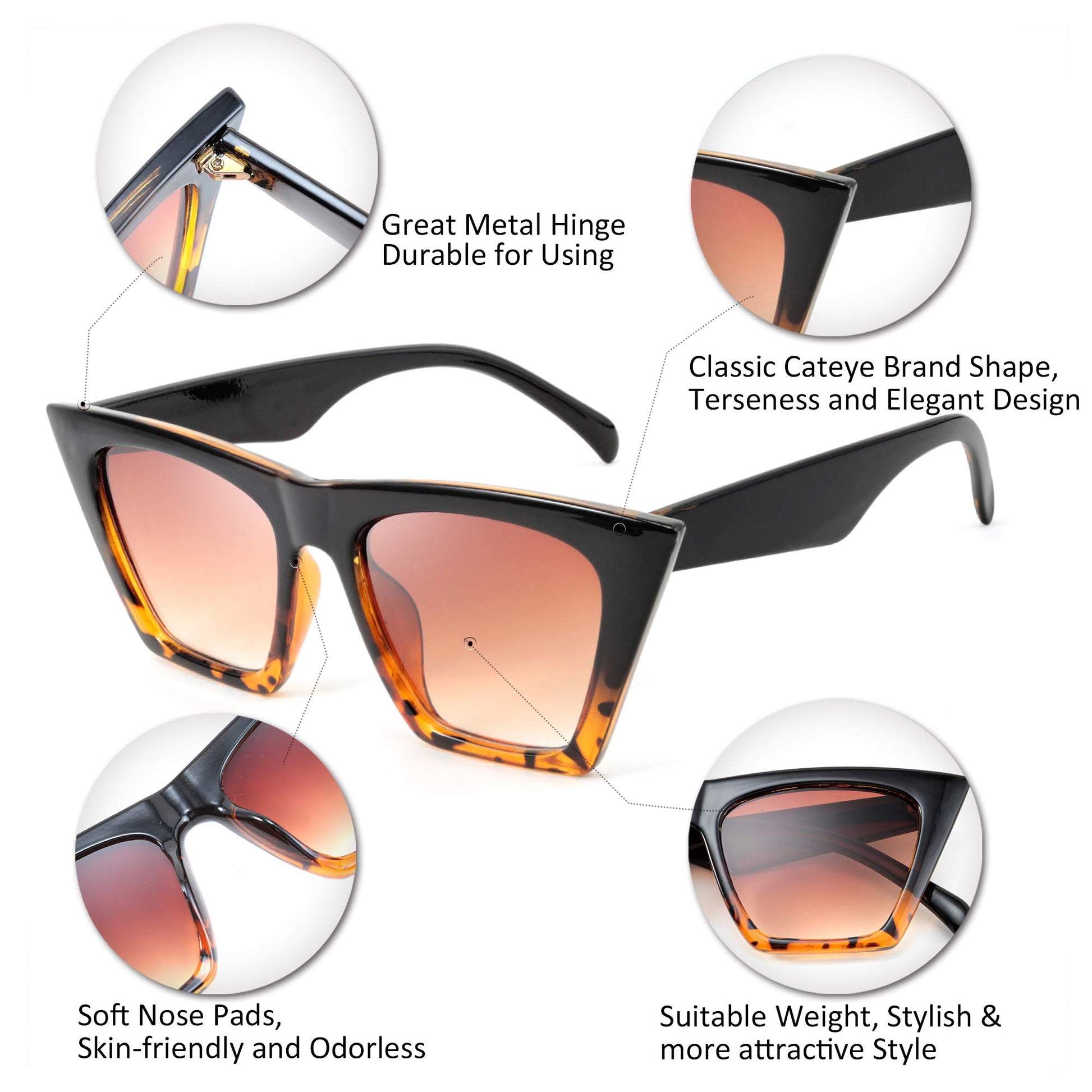 Buy FEISEDY Women Vintage 60s Cateye Sunglasses Cool Personality Charm  Modern Trendy Cute Cat Eye Glasses B2779 at